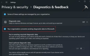 windows 11 send optional diagnostic data