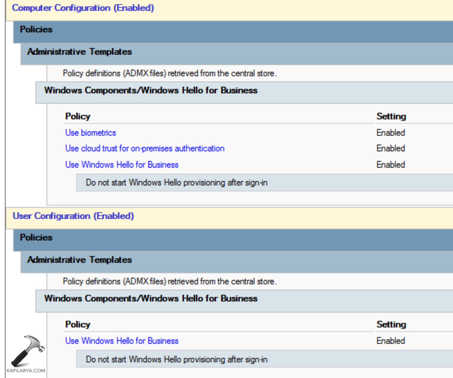 Fix: Windows Hello For Business Stopped Working